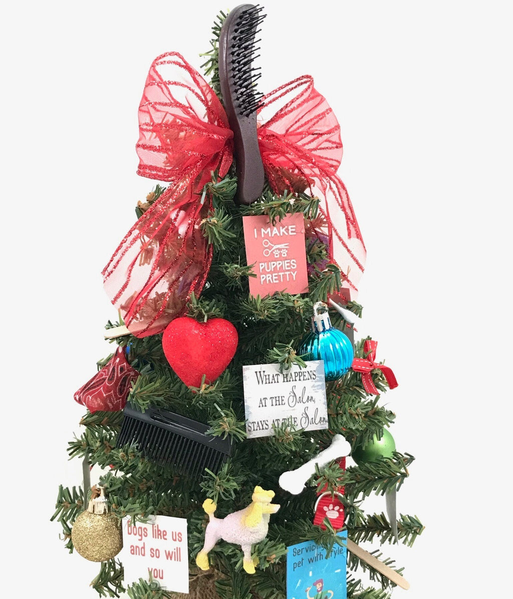 Dog Groomer Themed 18" Christmas Tree