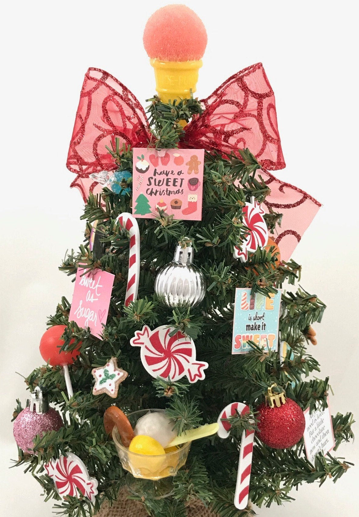 Sweet / Candy Themed 15" Christmas Tree