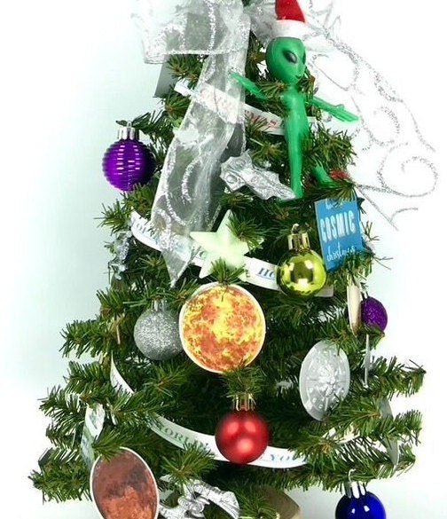 Space / Alien / Astronomy Themed 18" Christmas Tree