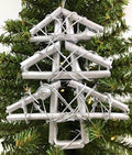 Rustic Natural Rattan and Vine 8" Christmas Tree Ornament