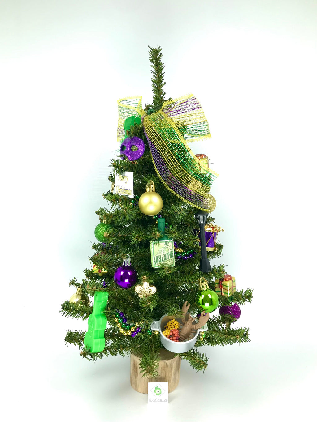 New Orleans / Mardi Gras Themed 18" Christmas Tree