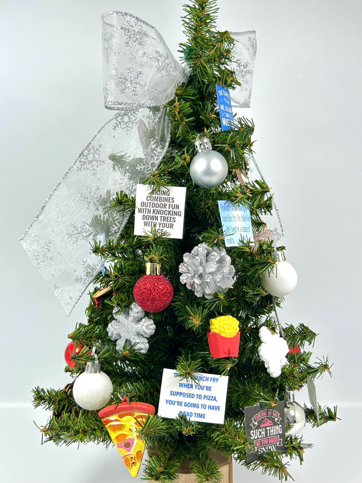 Ski Themed / Skiing / Ski Lodge 18" Christmas Tree