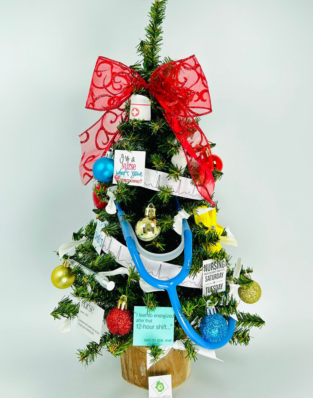 Nurse Themed 18" Christmas Tree