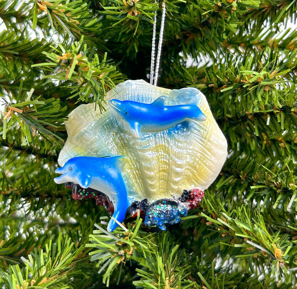 Shell with Dolphins Ornaments (4 Styles)