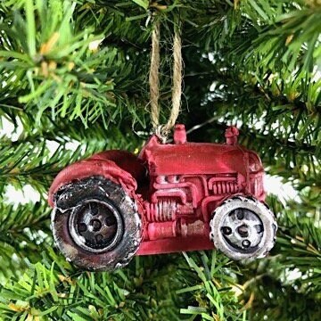 Red Farm Tractor Ornament