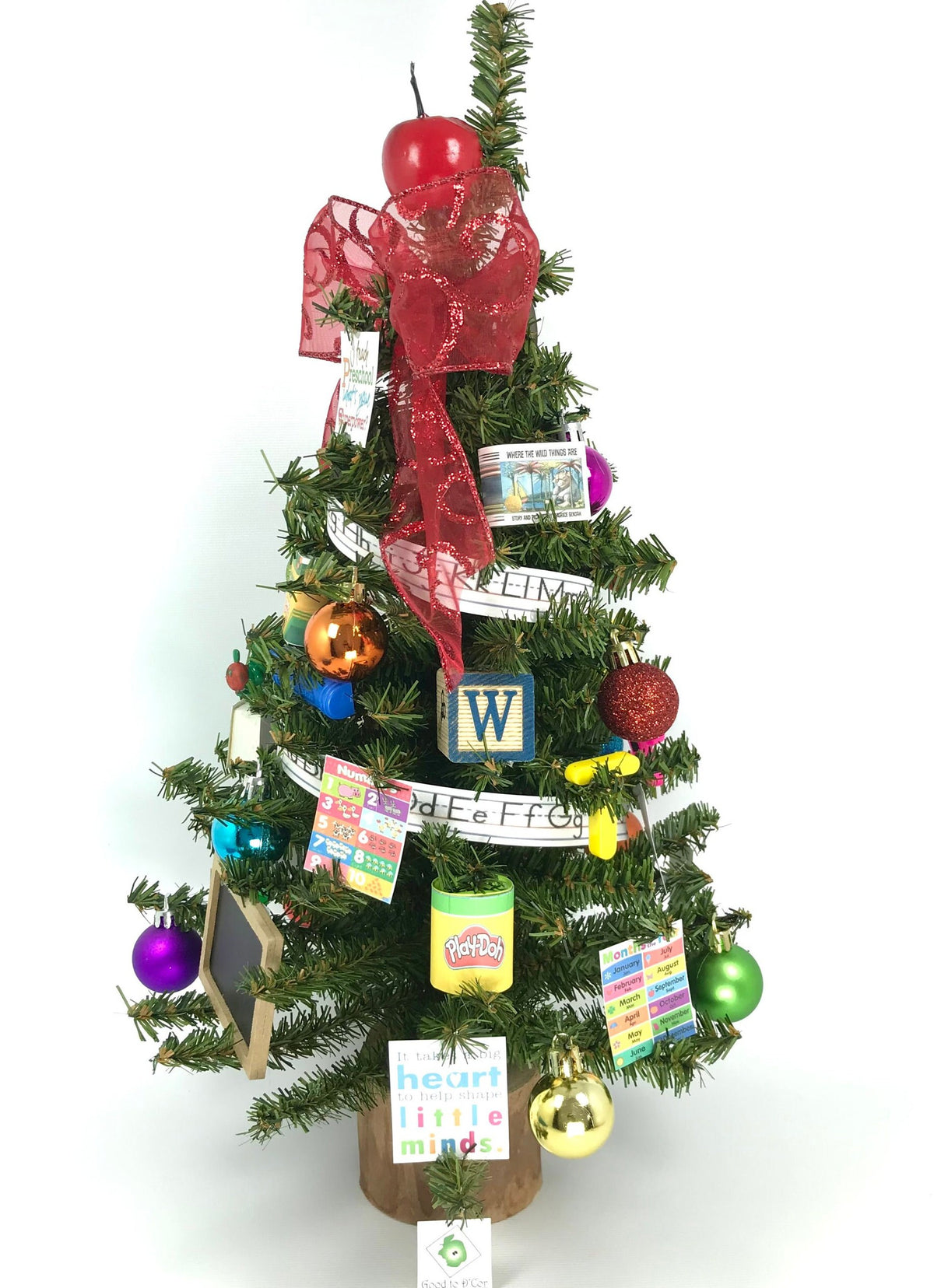 School Pre-K / Preschool Teacher Themed 18" Christmas Tree