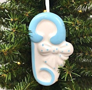 Baby Diaper Safety Pin Ceramic Ornament