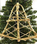 Rustic Natural Rattan and Vine 8" Christmas Bell Ornament