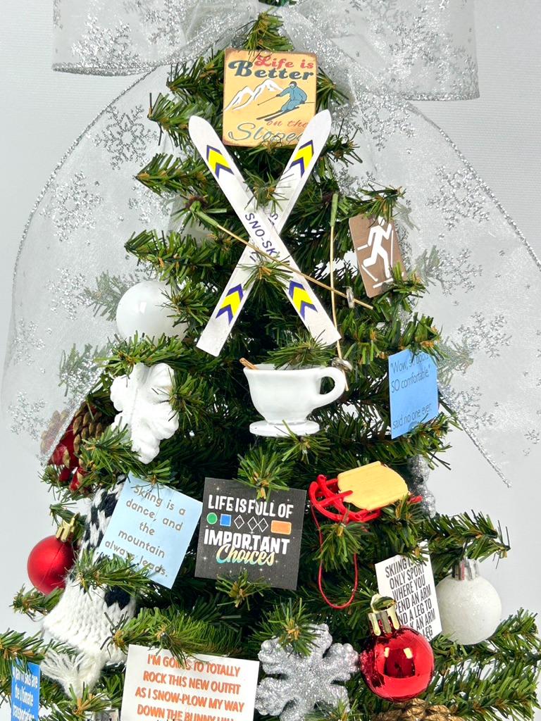 Ski Themed / Skiing / Ski Lodge 18" Christmas Tree
