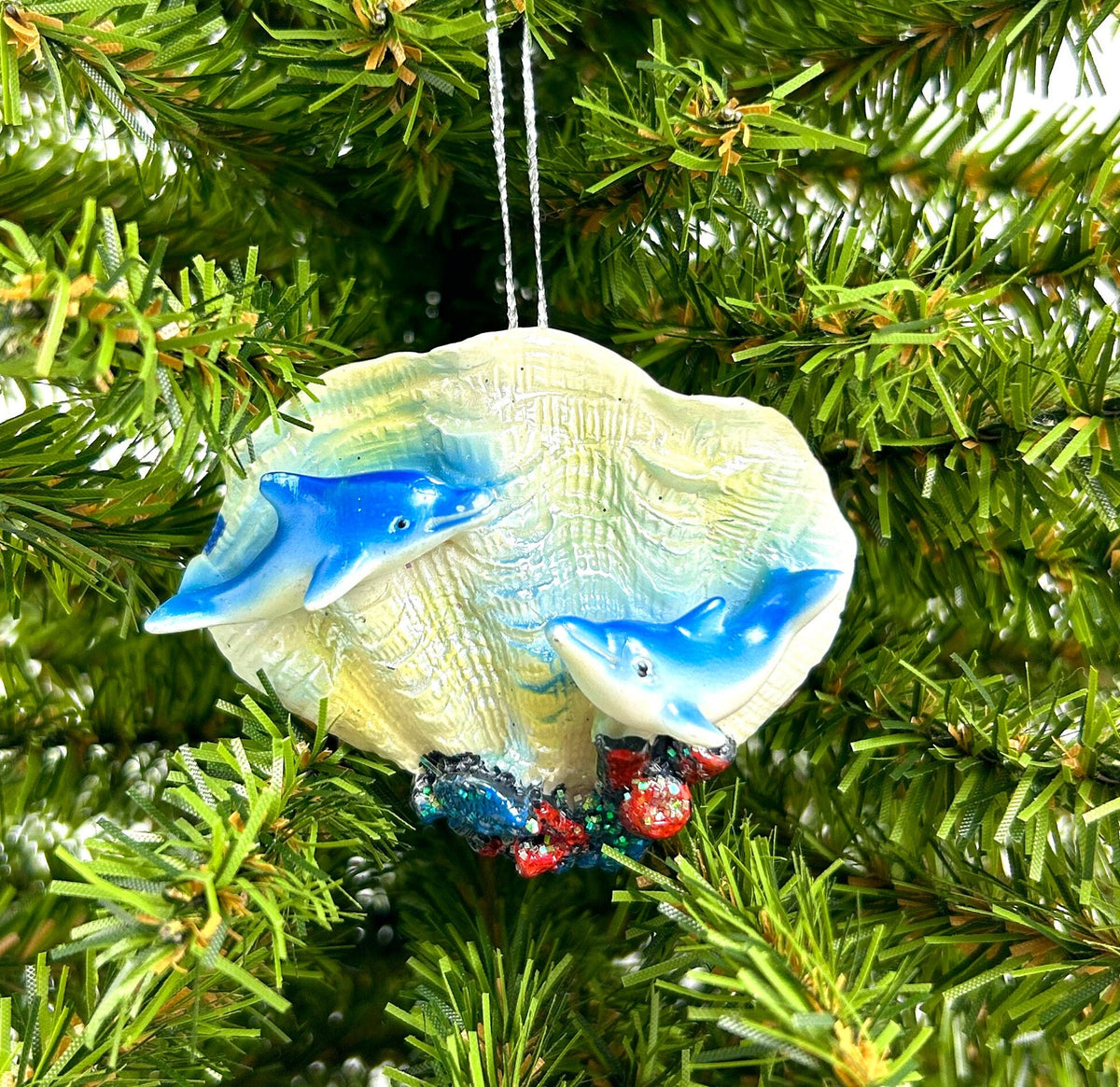 Shell with Dolphins Ornaments (4 Styles)
