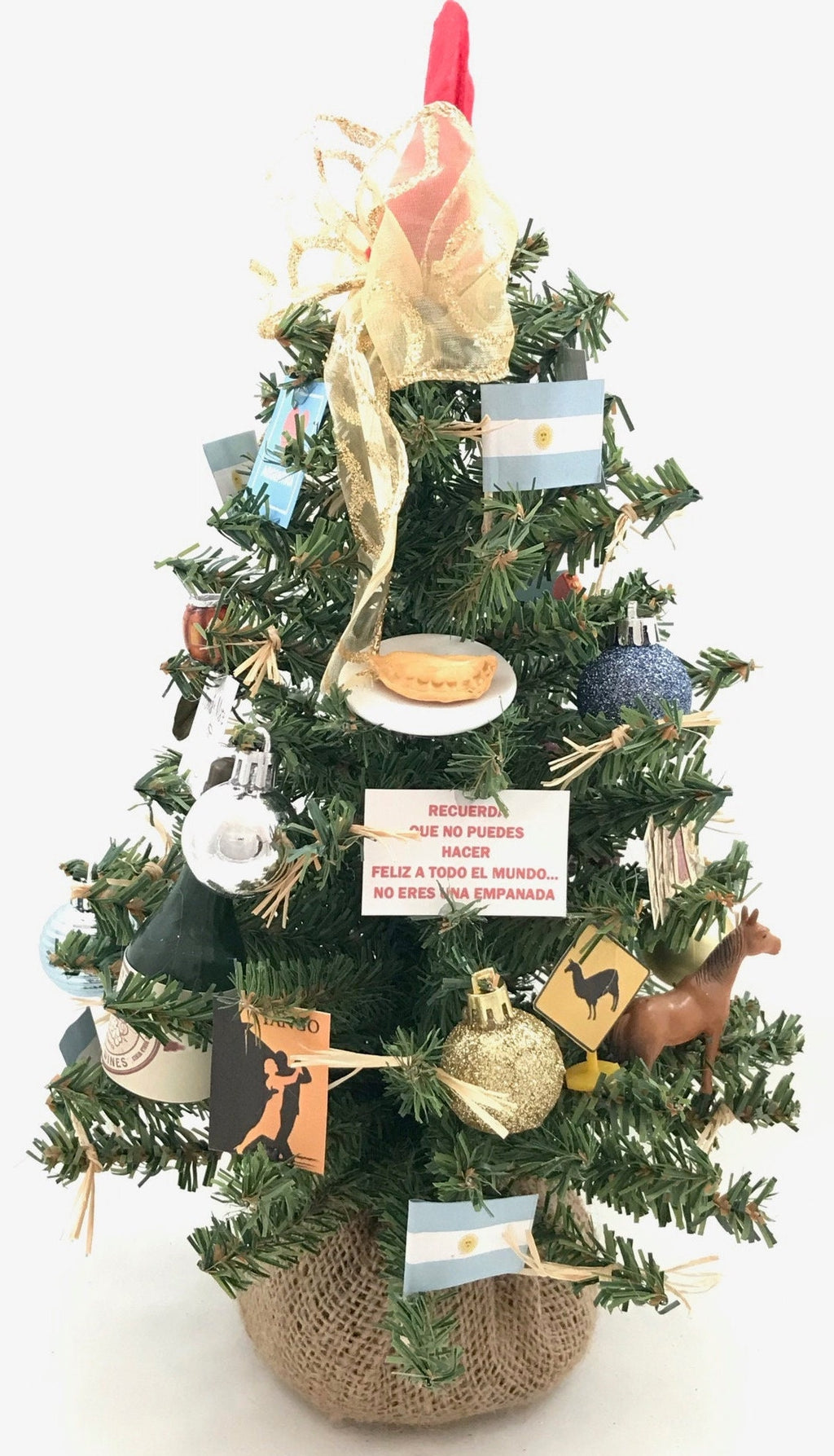 Argentina Themed 18" Christmas Tree