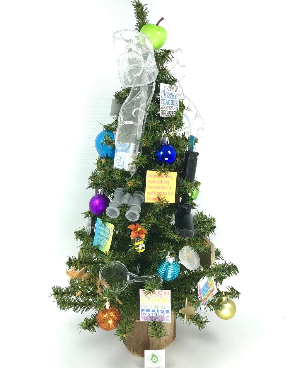 School Science Teacher Themed 18" Christmas Tree