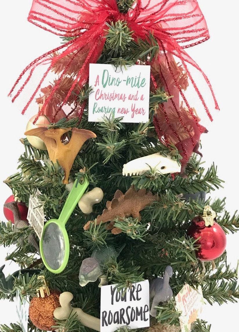 Dinosaur Themed 18" Christmas Tree