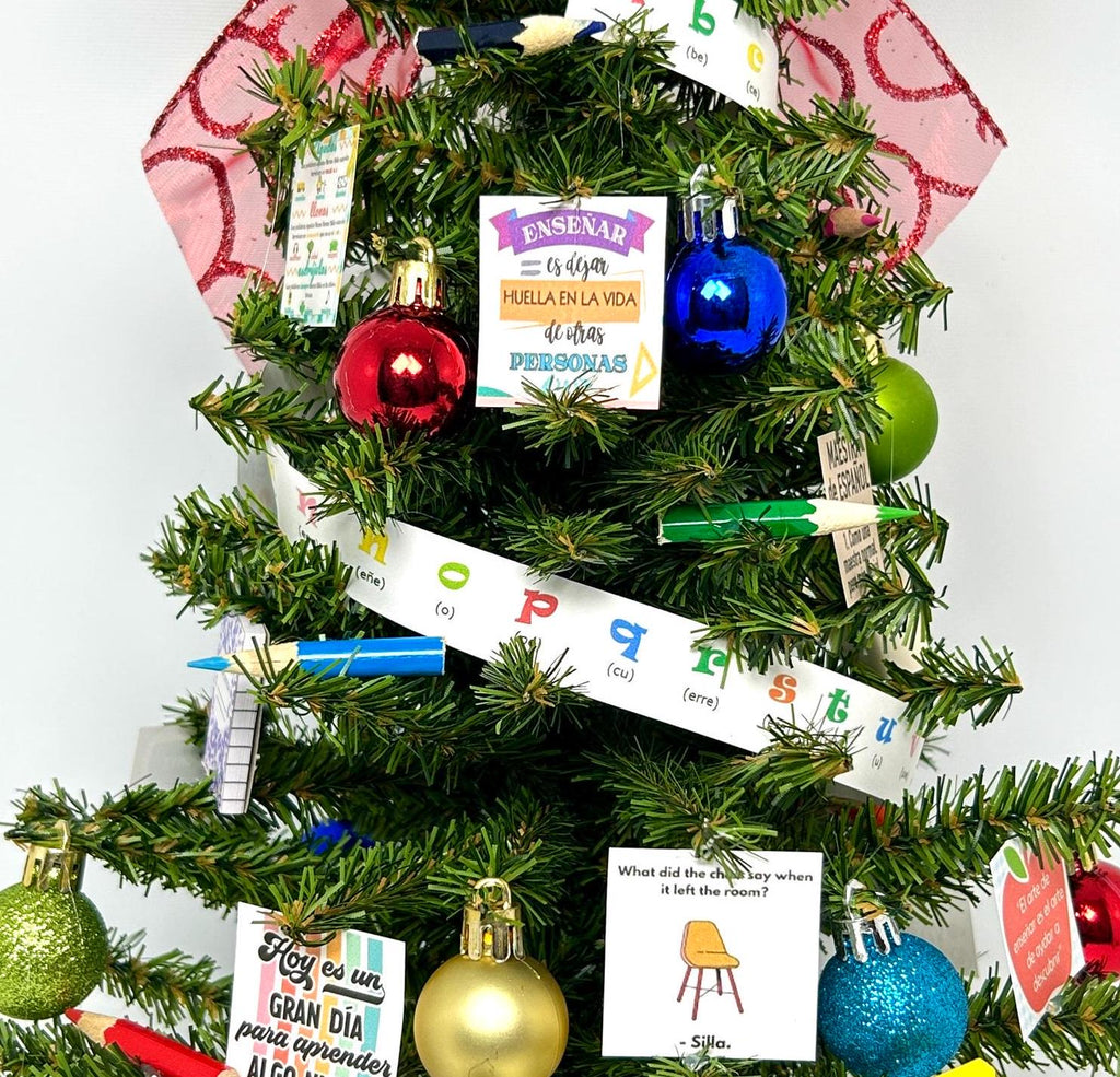 Spanish Language Teacher Themed 18" Tree / Arbolito de 18" para Maestra de Espanol