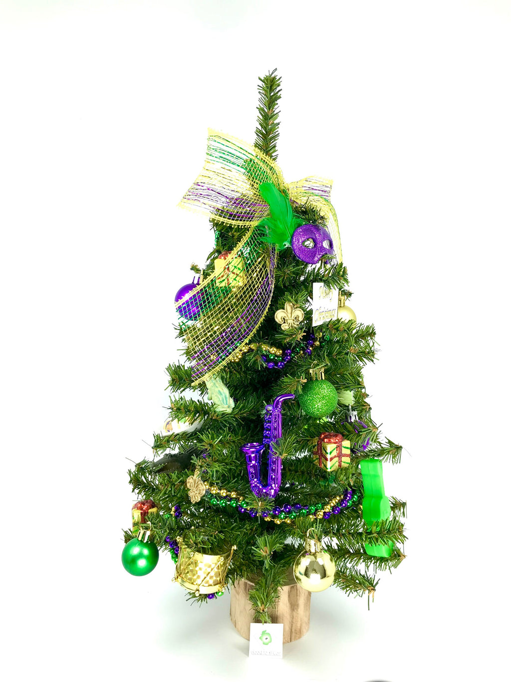 New Orleans / Mardi Gras Themed 18" Christmas Tree