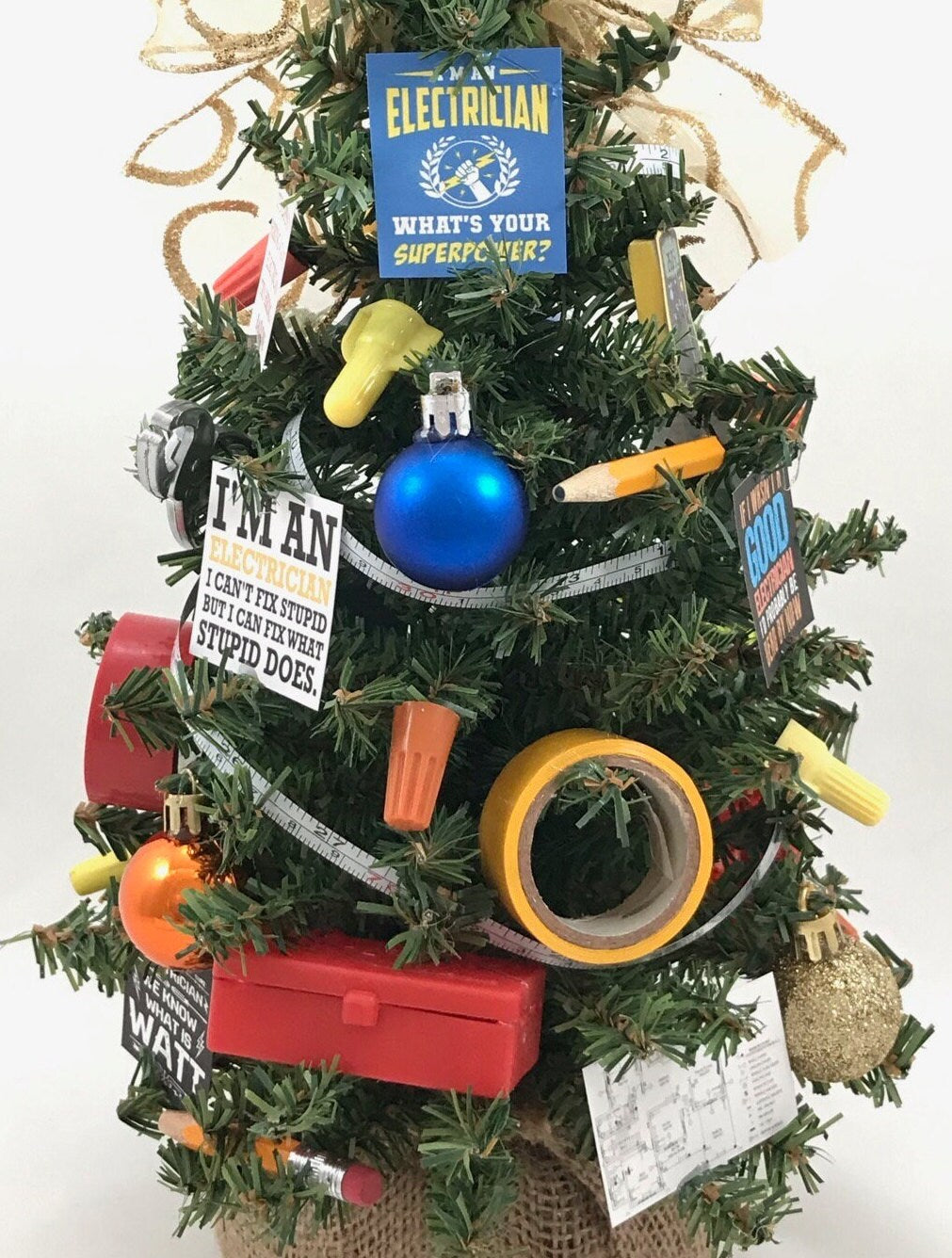 Electrical / Electrician Themed 18" Christmas Tree