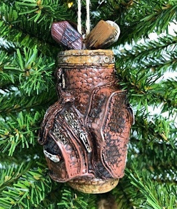 Golf Bag with Golf Clubs Ornament