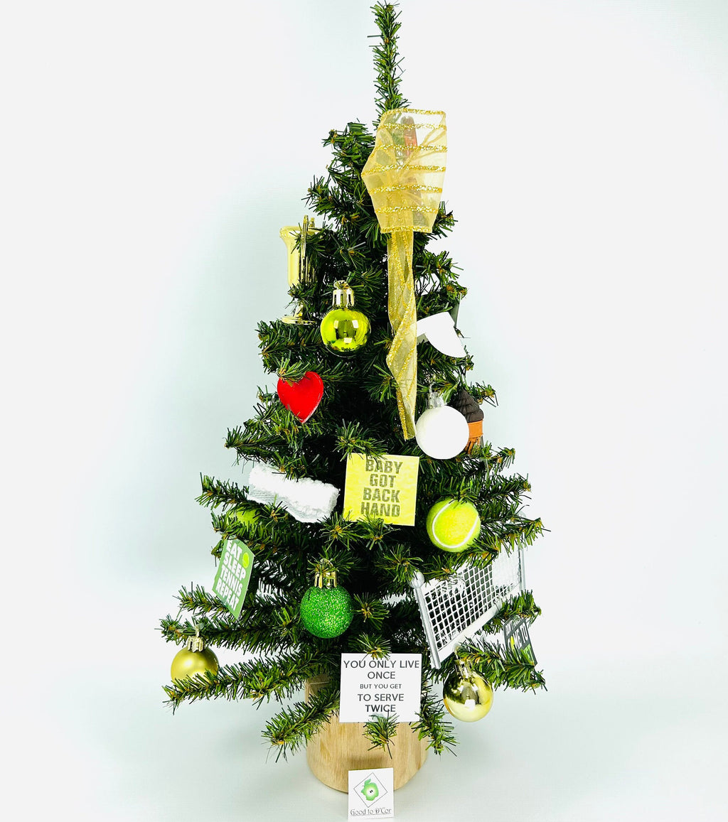 Tennis Themed 18" Christmas Tree