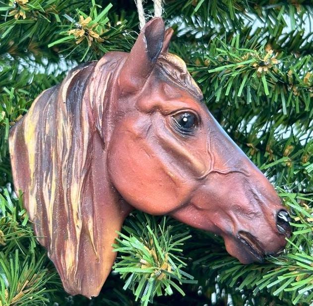 Brown Horse Face Ornament