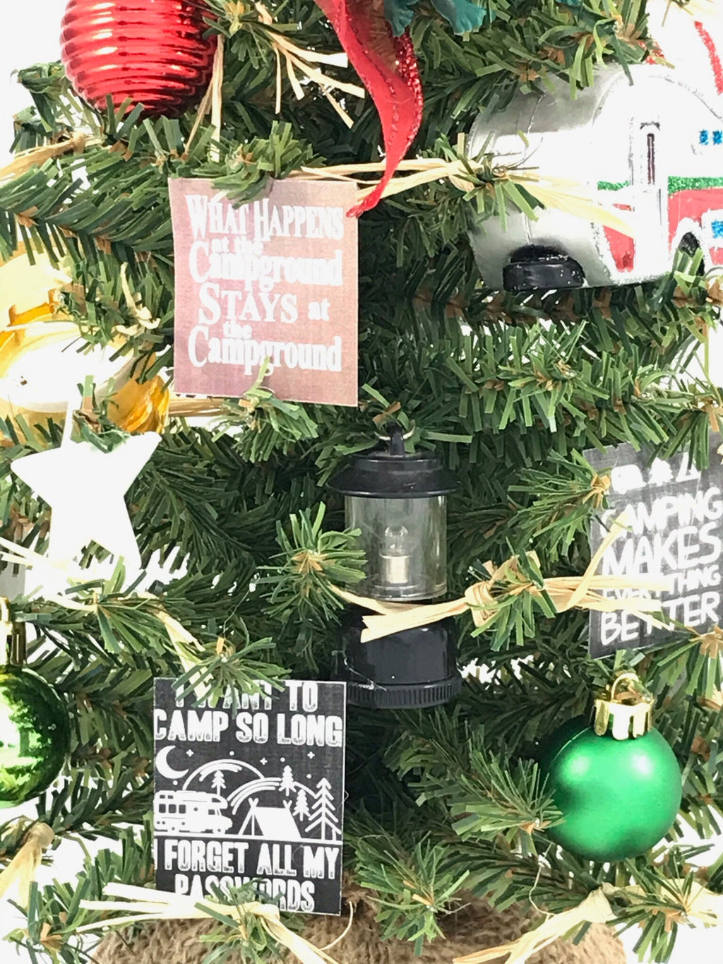 Camping / RV / Travel / Happy Camper Themed 18" Christmas Tree
