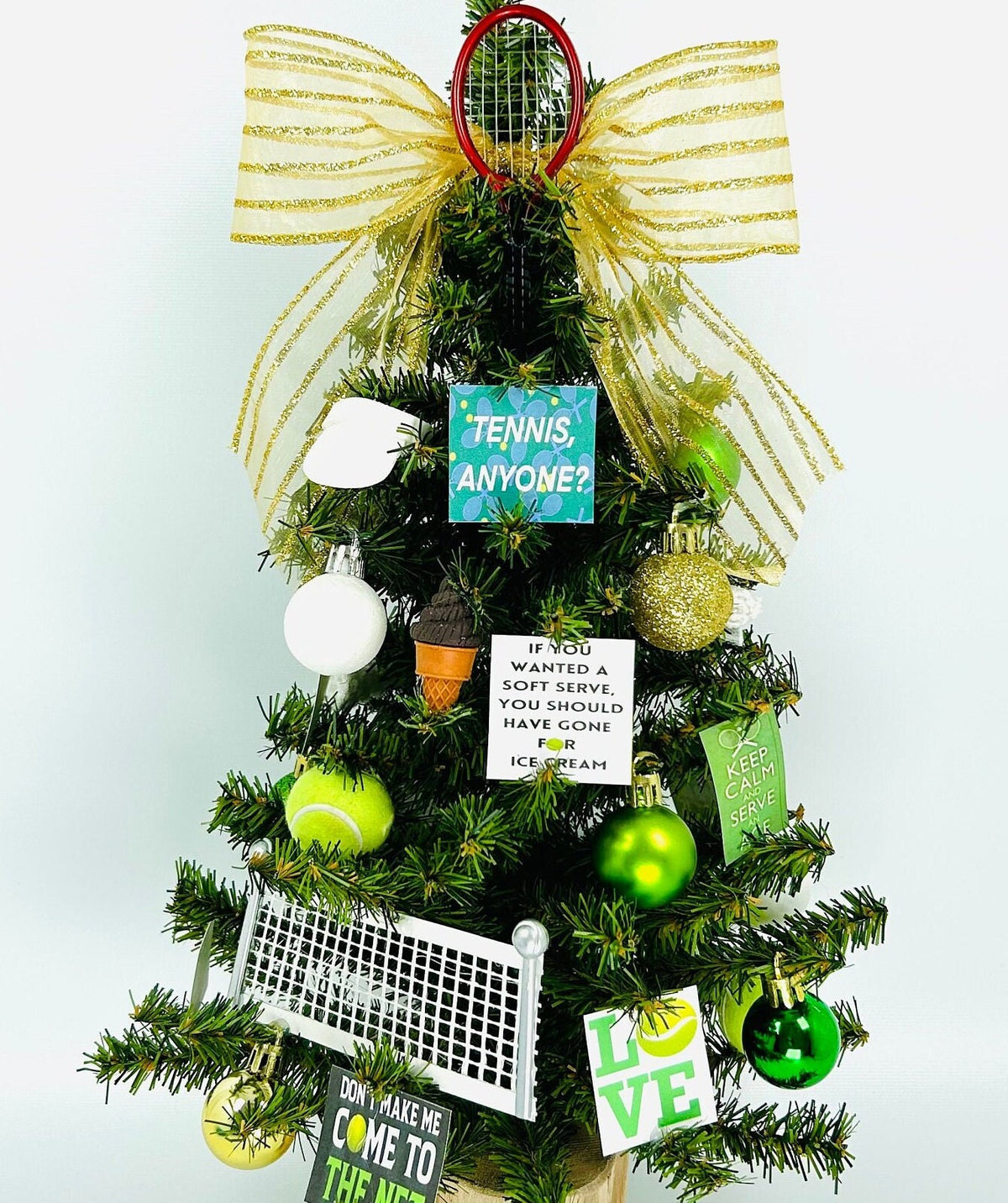 Tennis Themed 18" Christmas Tree