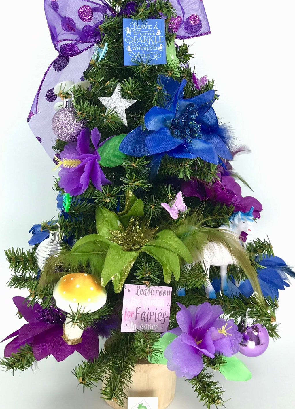 Fairies / Fairy Garden / Unicorn Themed 18" Christmas Tree