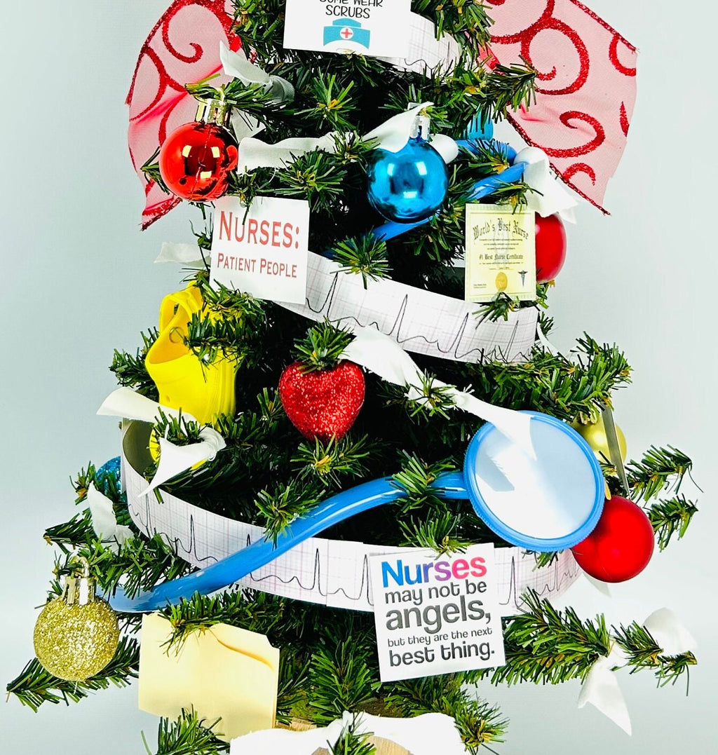 Nurse Themed 18" Christmas Tree