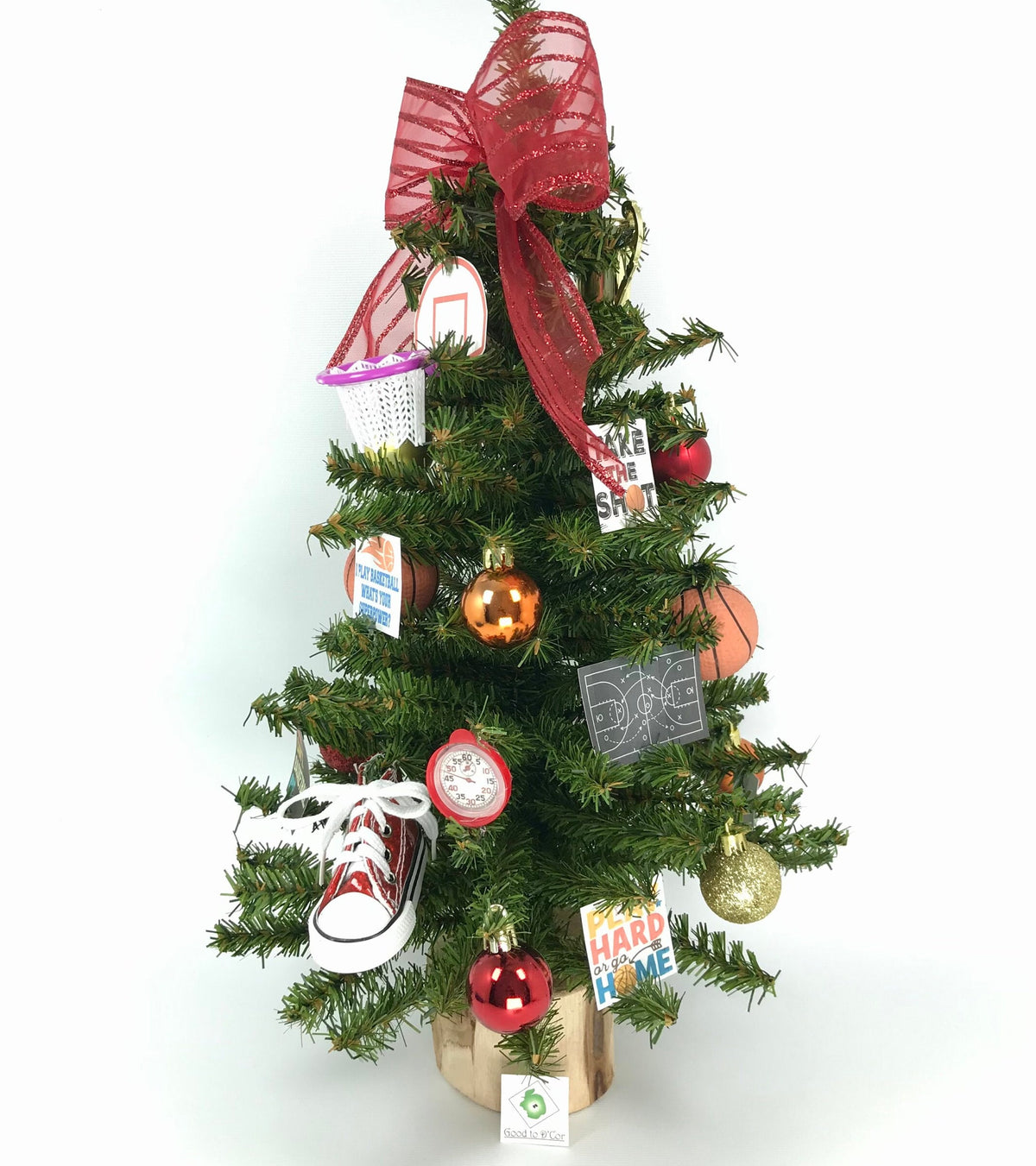 Basketball Themed 18" Christmas Tree