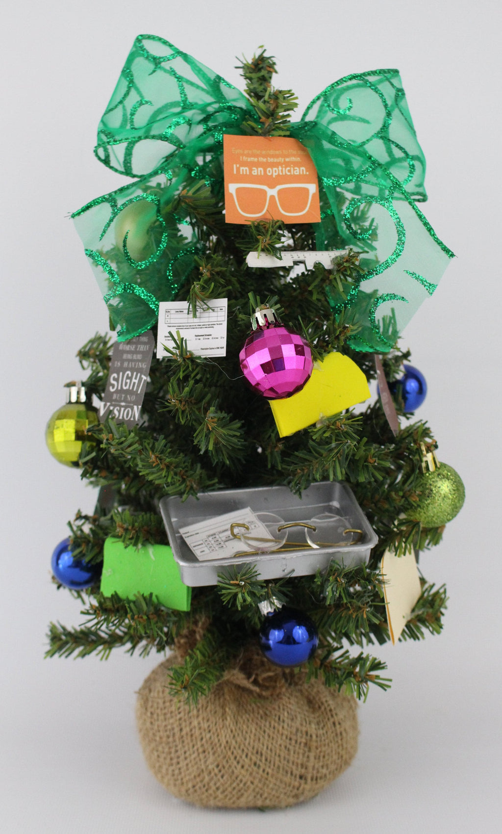 Optical / Optician Themed 18" Christmas Tree