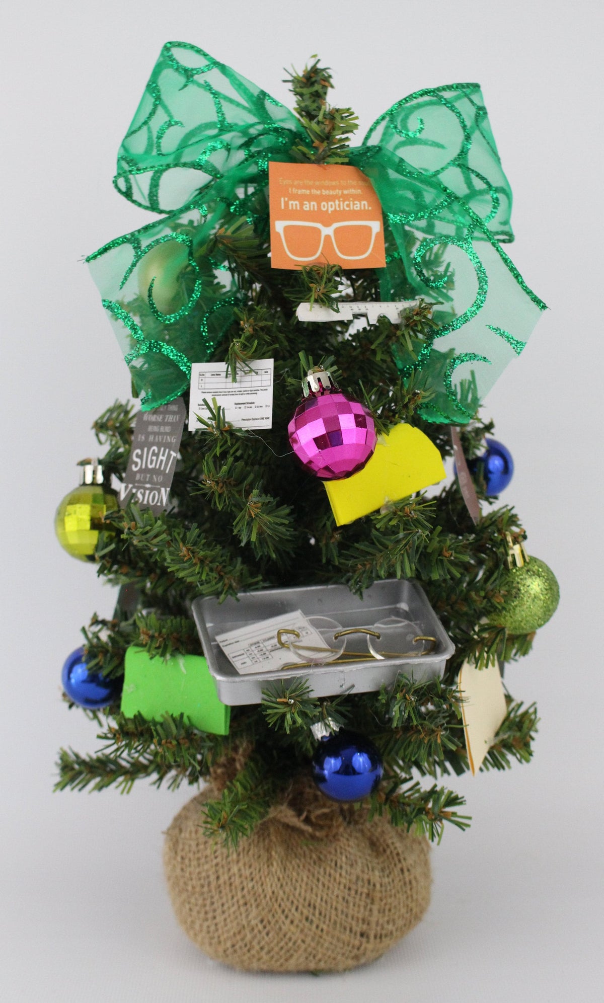 Optical / Optician Themed 18" Christmas Tree