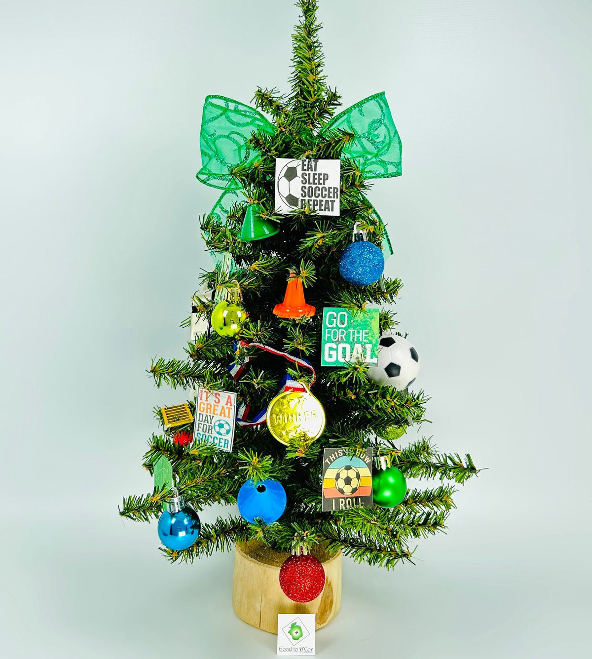 Soccer Themed 18" Christmas Tree