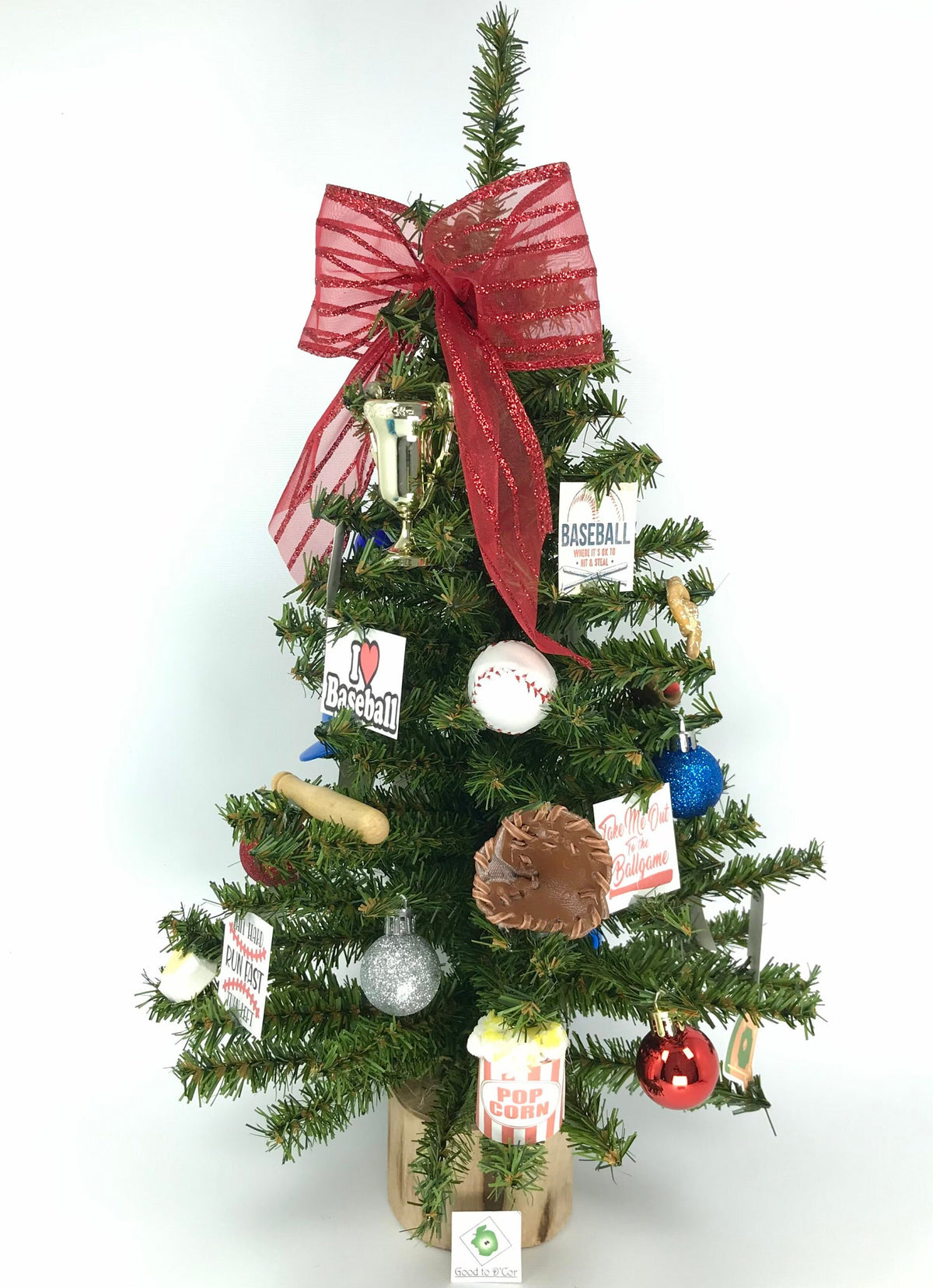 Baseball Themed 18" Christmas Tree