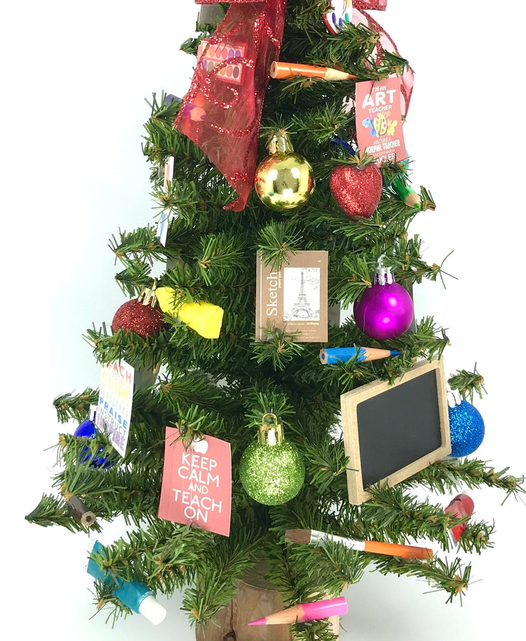 School Art Teacher Themed 18" Christmas Tree