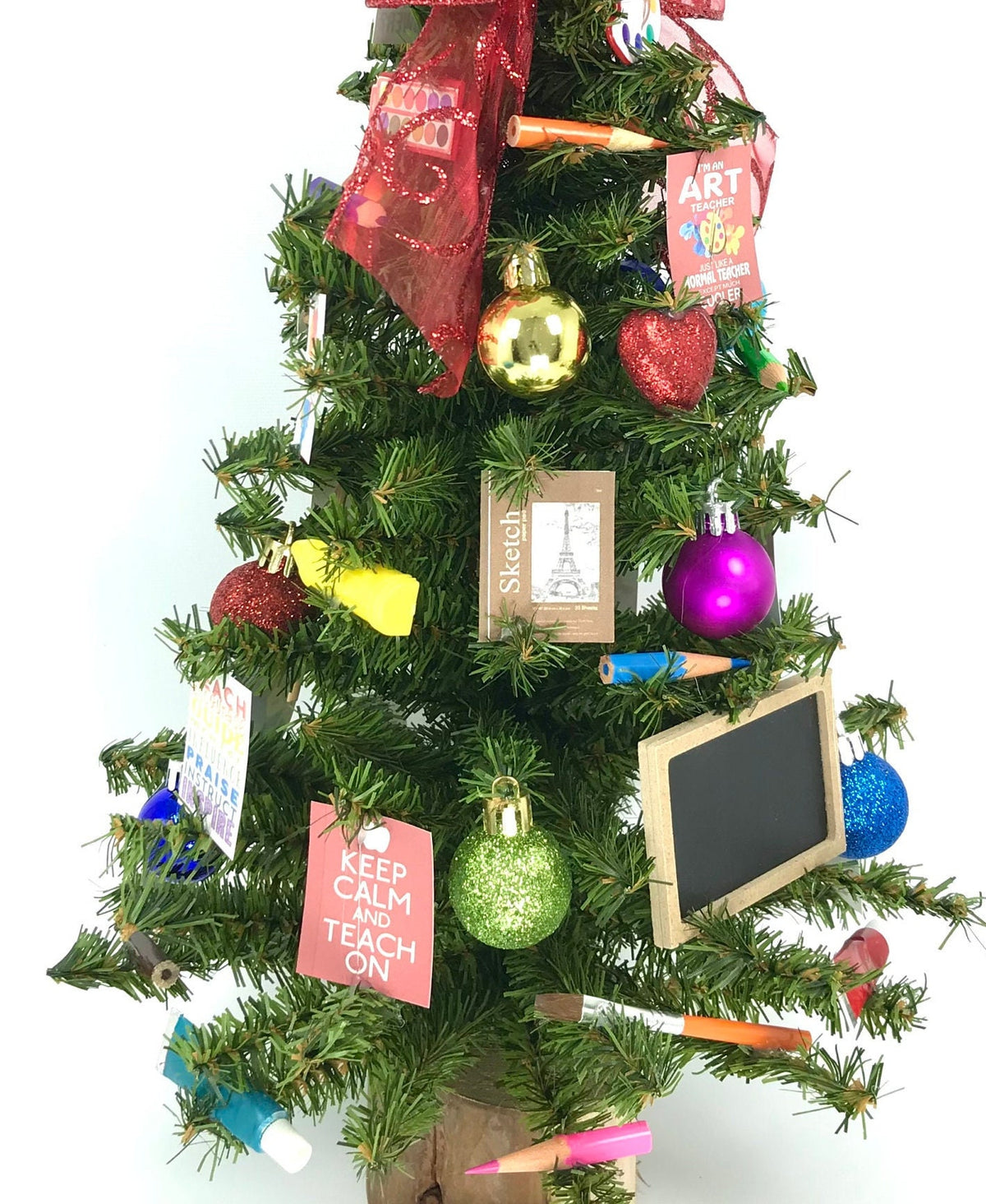 School Art Teacher Themed 18" Christmas Tree
