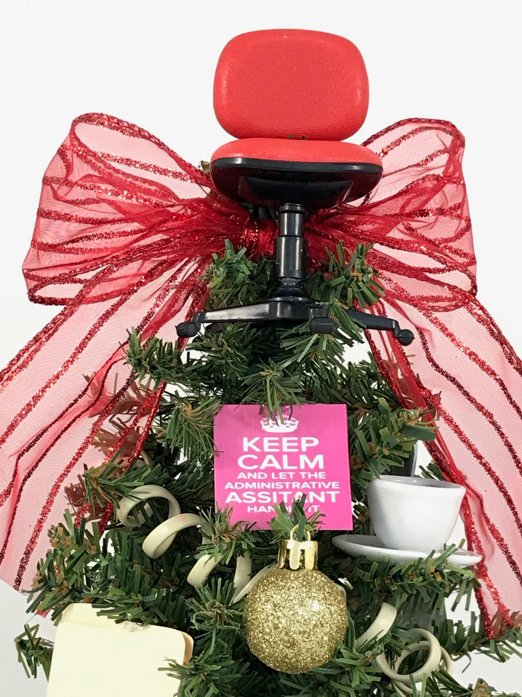 Office / Personal Assistant Themed 15" Christmas Tree