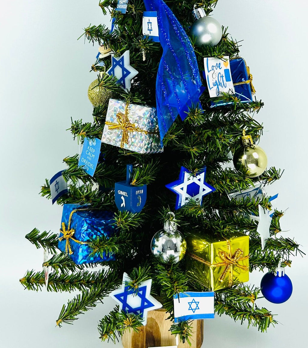 Chanukah Bush / Hanukkah Themed 18" Christmas Tree