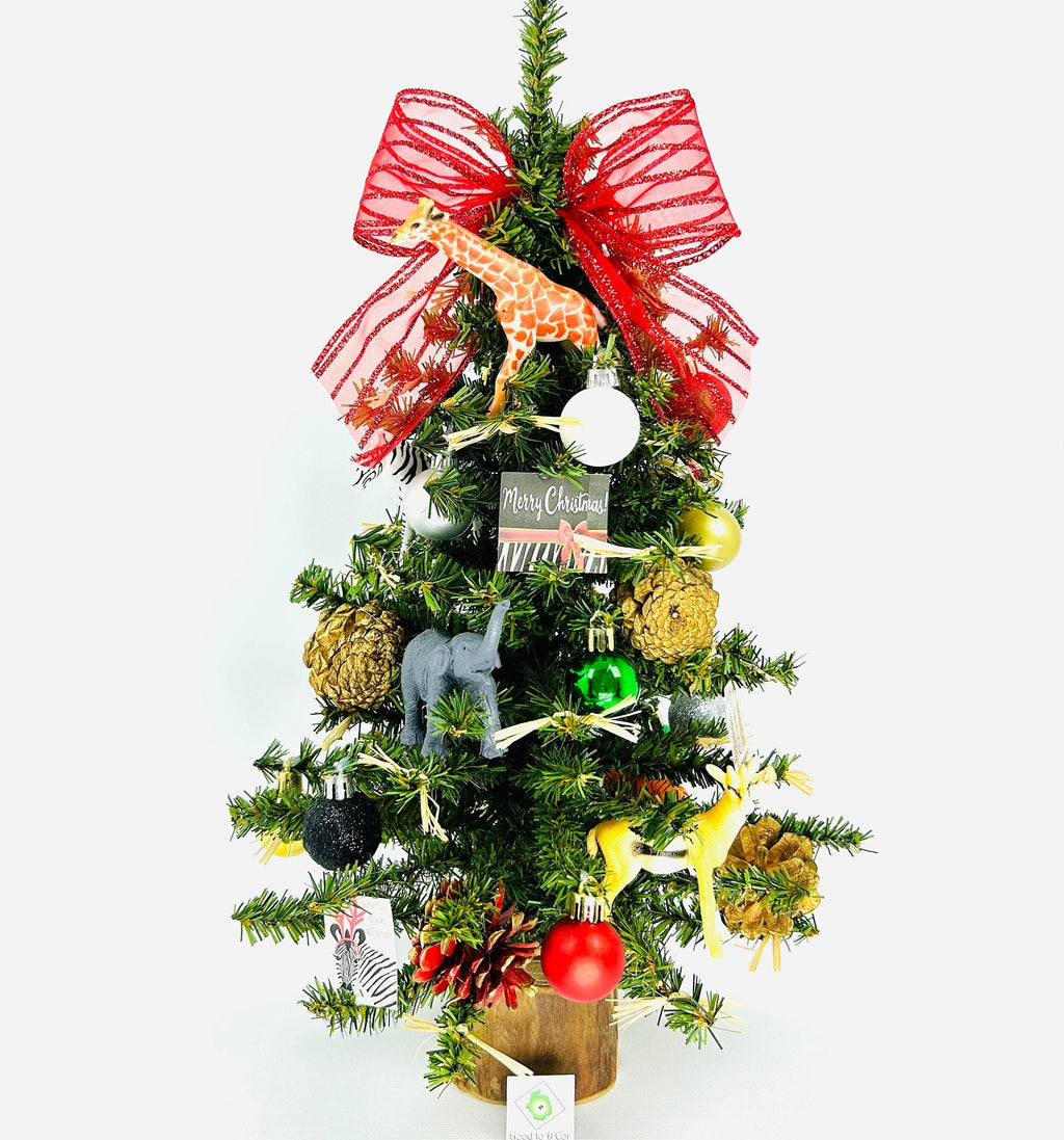 Wild Christmas / Wild Animals / Jungle Themed 18" Christmas Tree
