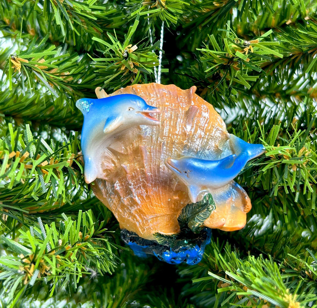 Seashell with Dolphins Ornaments (4 Styles)