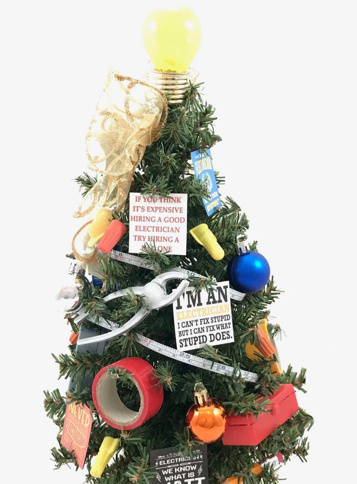 Electrical / Electrician Themed 18" Christmas Tree