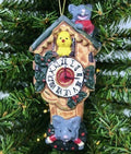 Cuckoo Clock with Mice and Chick Ornament