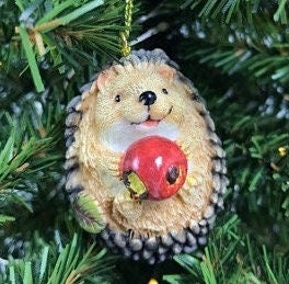 Hedgehogs with Apples Ornaments (3 variations available)