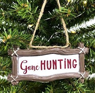 Gone Hunting Cabin Sign Ornament