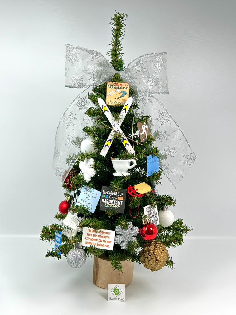Ski Themed / Skiing / Ski Lodge 18" Christmas Tree