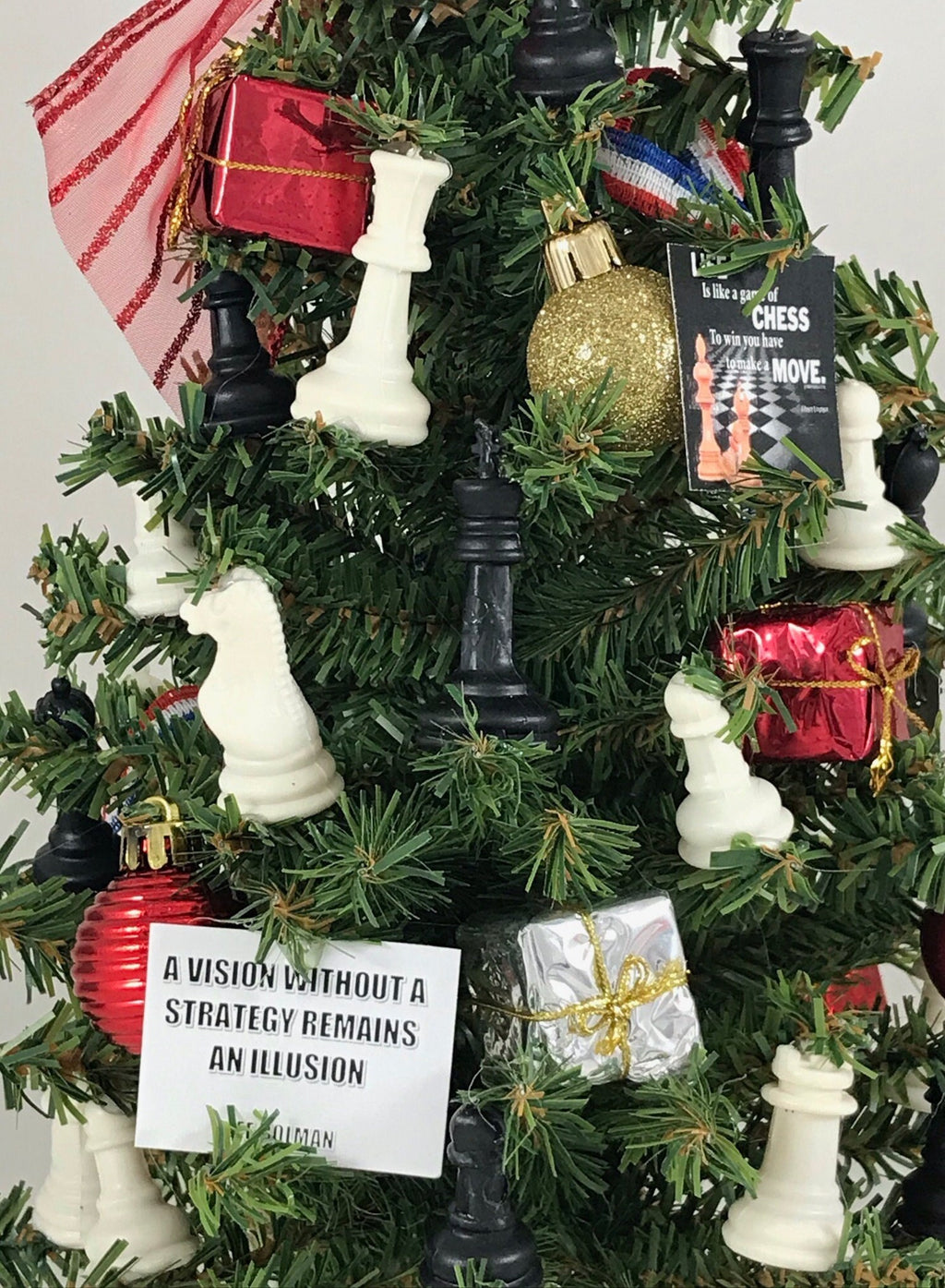 Chess Themed 15" Christmas Tree