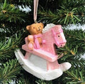 Baby Rocking Horse with Teddy Bear Ornament