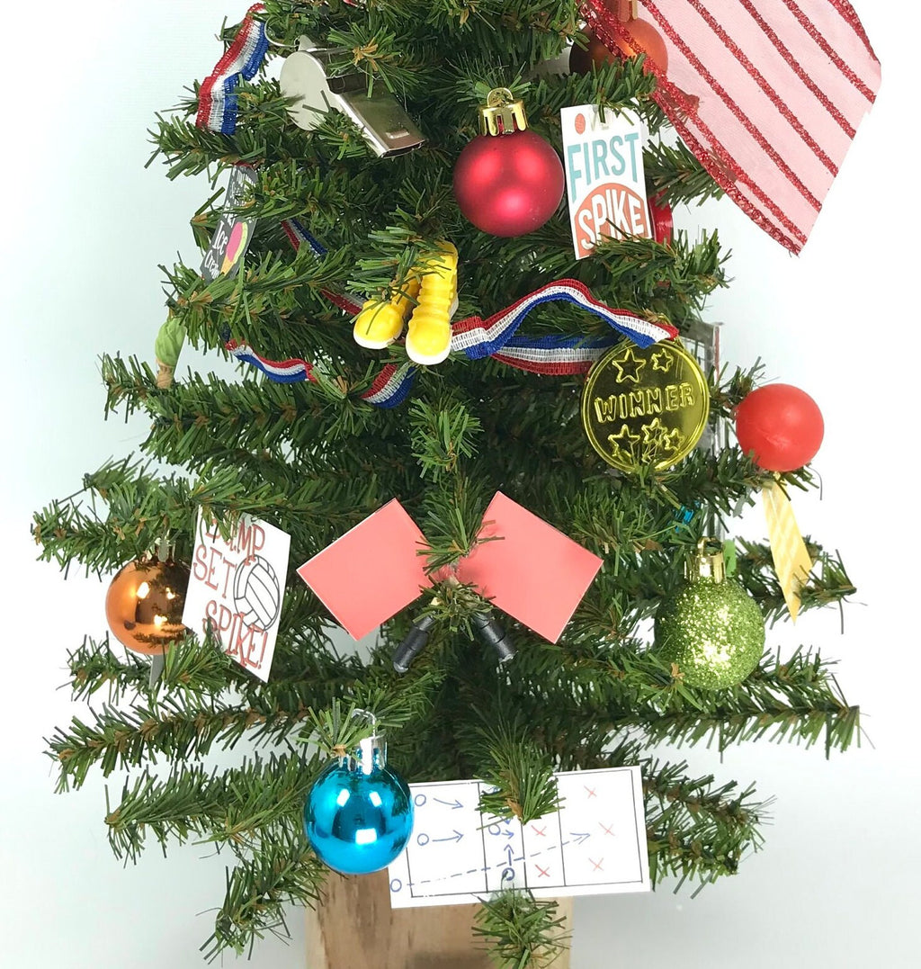 Volleyball Themed 18" Christmas Tree