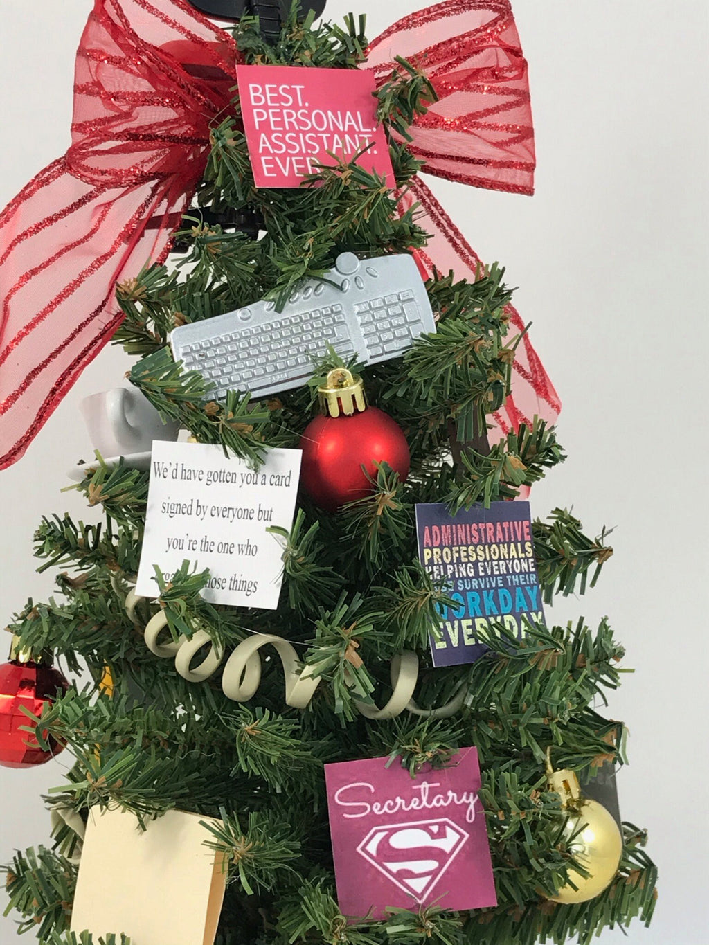 Office / Personal Assistant Themed 15" Christmas Tree