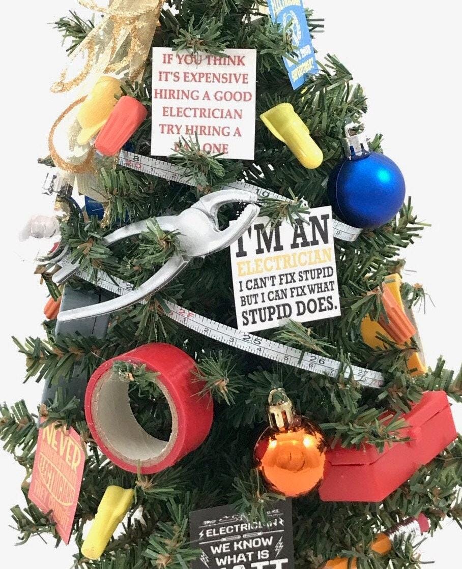 Electrical / Electrician Themed 18" Christmas Tree