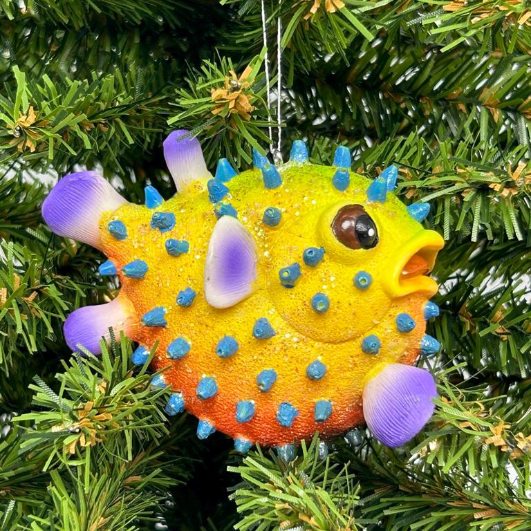 Fun Puffer Fish Ornaments (2 color variations)