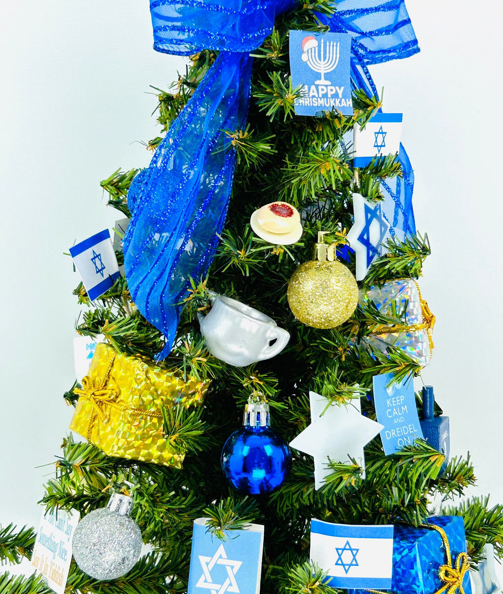 Chanukah Bush / Hanukkah Themed 18" Christmas Tree